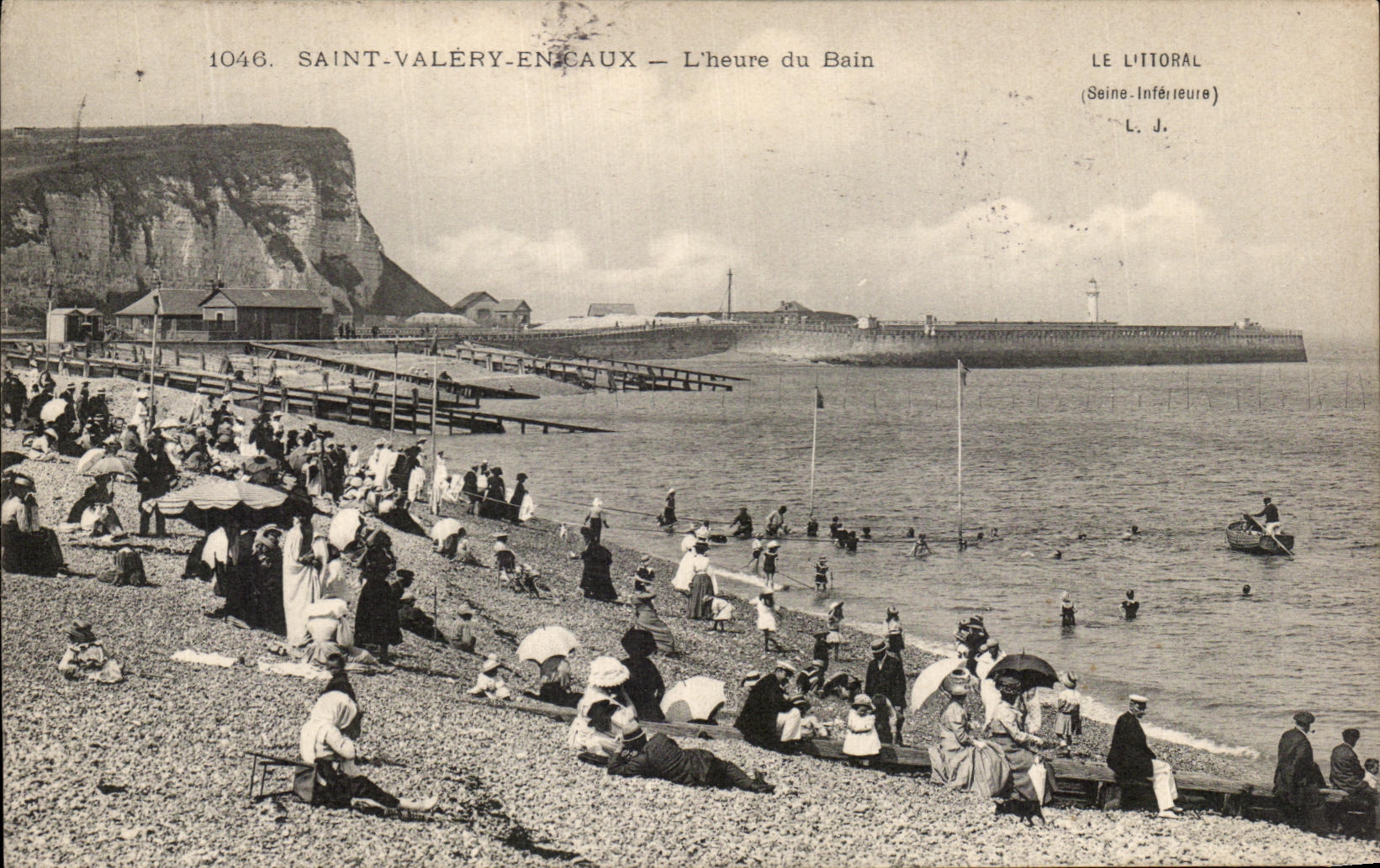 CPA Saint Valery En Caux L'heure Du Bain