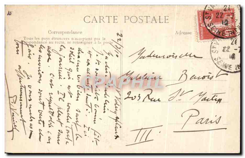 CPA Saint Valery En Caux L'heure Du Bain — Rückseite