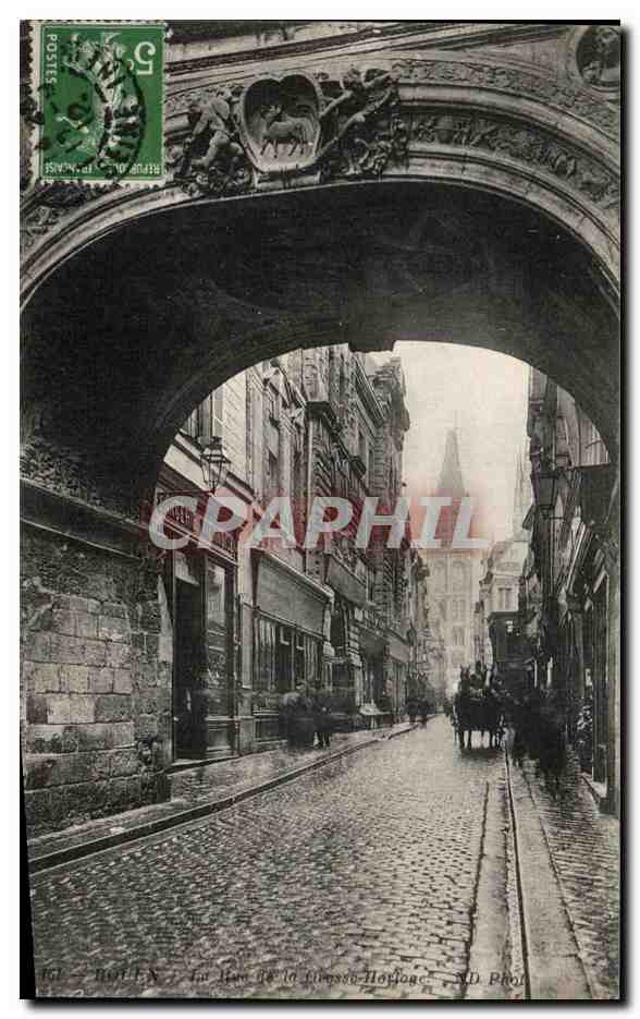 CPA Roue La rue de la grosse horloge