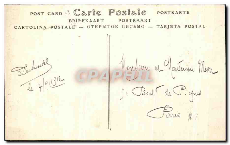 CPA Roue La rue de la grosse horloge — Verso