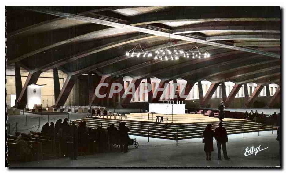 CPSM Lourdes Basilique Souterraine St Pie X