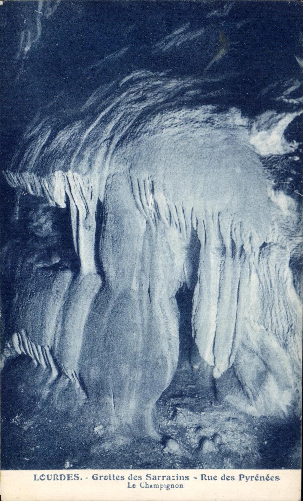 CPA Lourdes Grottes des sarrasins Rue Des Pyrenees Le Champignon