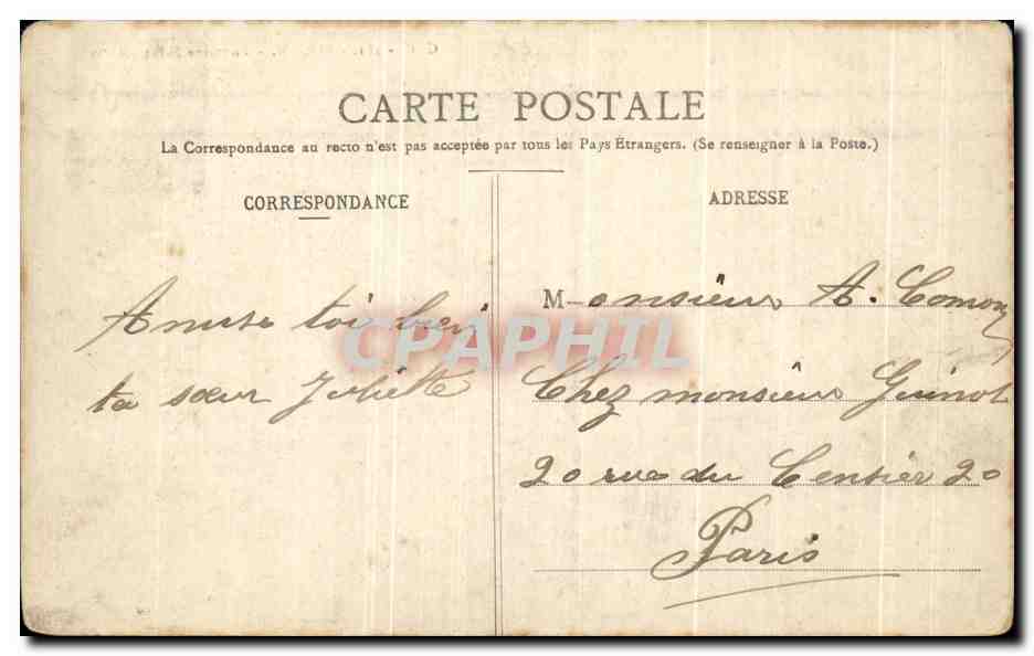 CPA Rouen Fontaine  — Rückseite
