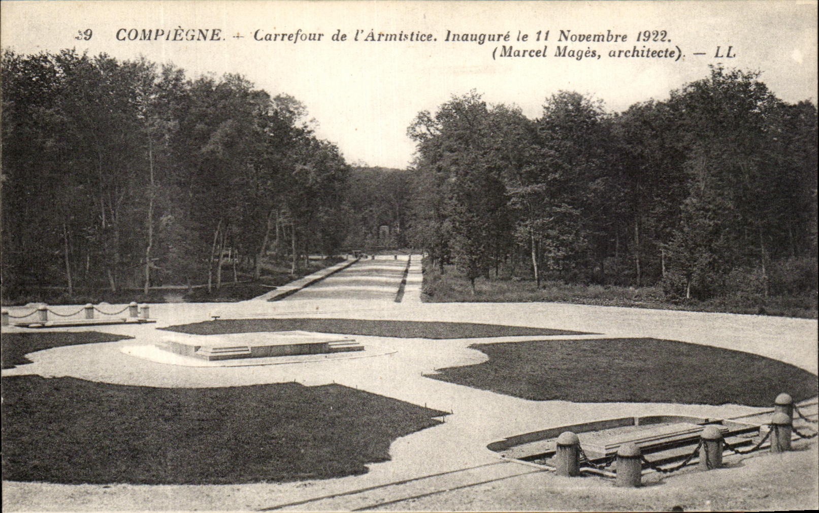 CPA Compiegne Carrefour de l'Armistice Inaugure le 11 Novembre 1922 Militaria 