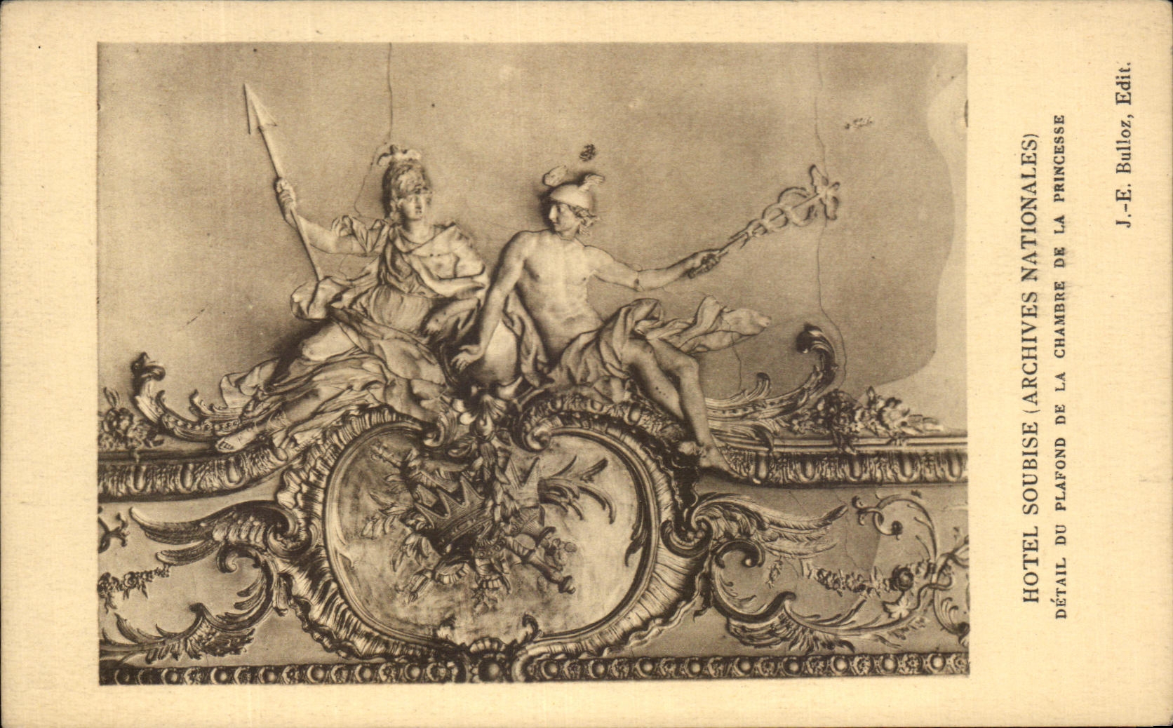 CPA Hotel Soubise Detail Du Plafond De La Chambre De La Princesse Paris 
