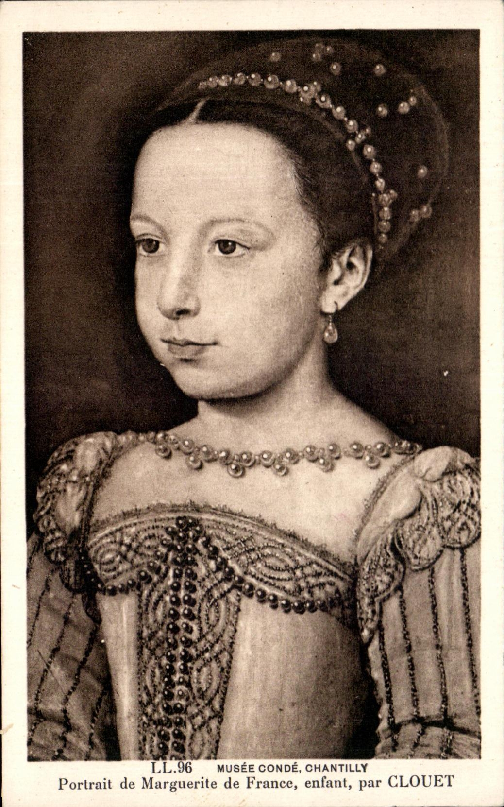 Portrait de Marguerite de France, enfant — par Clouet — Musée Condé, Chantilly — n° LL.96