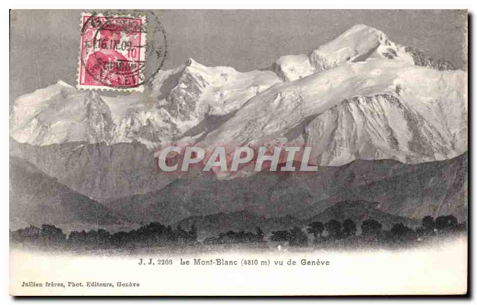 CPA Le Mont Blanc Vu de Geneve 