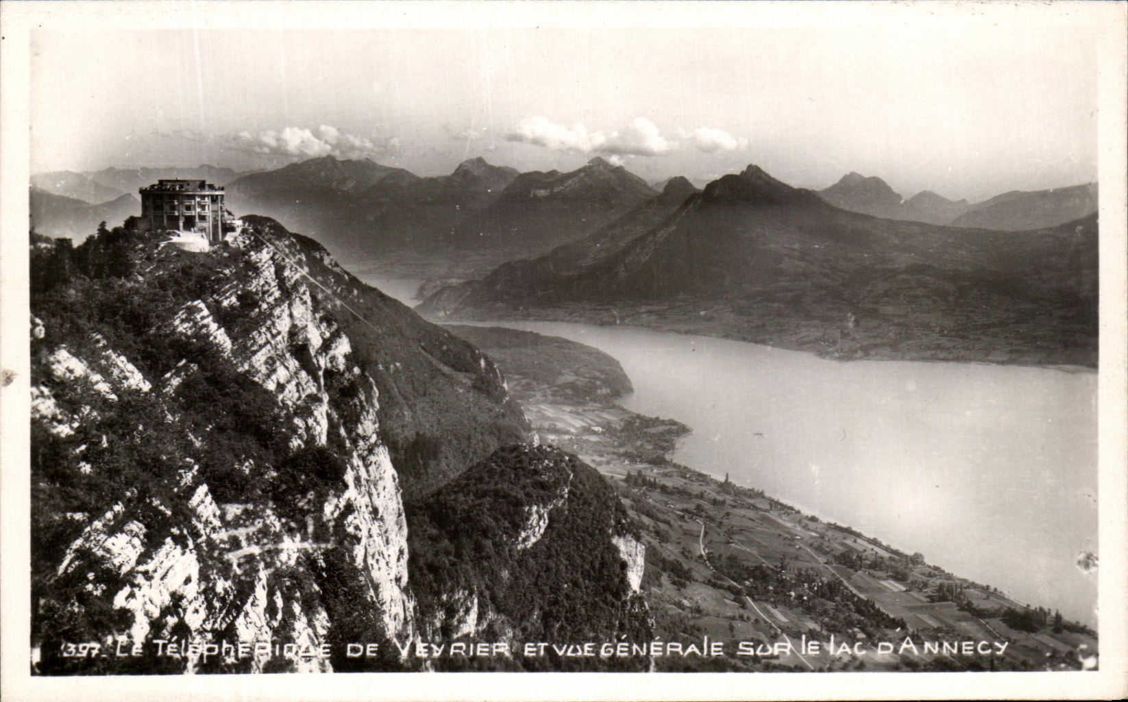 Le Téléphérique de Veyrier et vue générale sur le lac d'Annecy — Édition GIL, Annecy