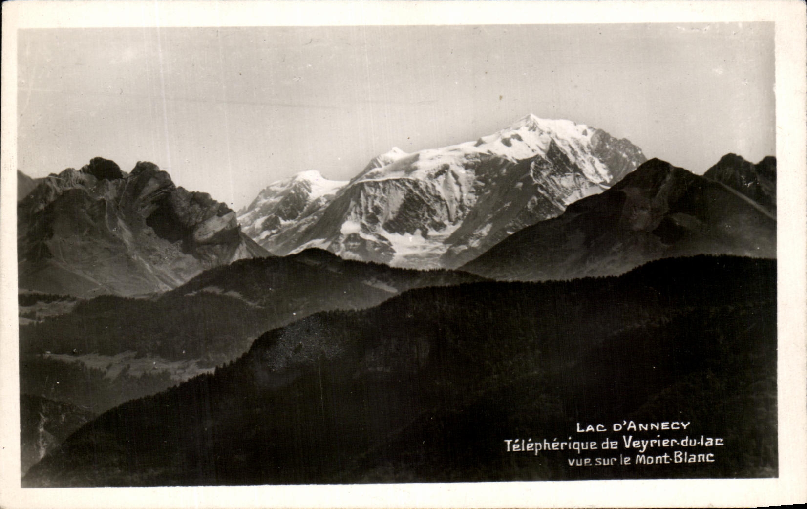 Lac d'Annecy — Vue sur le Mont-Blanc depuis le téléphérique de Veyrier-du-lac — Édition des Alpes à Veyrier