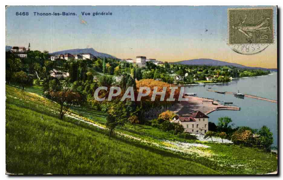 Thonon-les-Bains — Vue générale — Phototypie Co. Neuchâtel, n° 8468