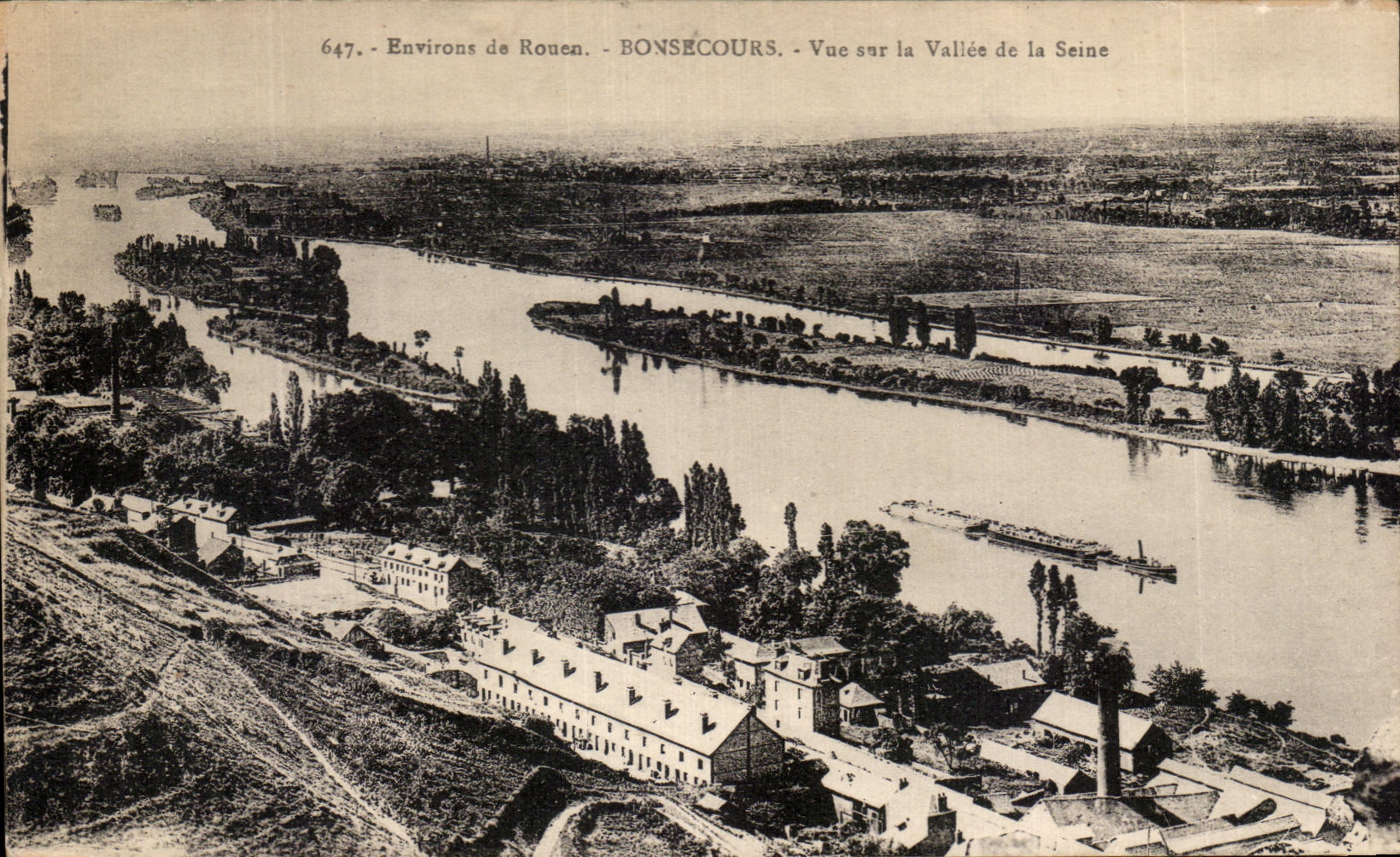 CPA Environs de Rouen Bonsecours Vue sue la Vallee de la Saine