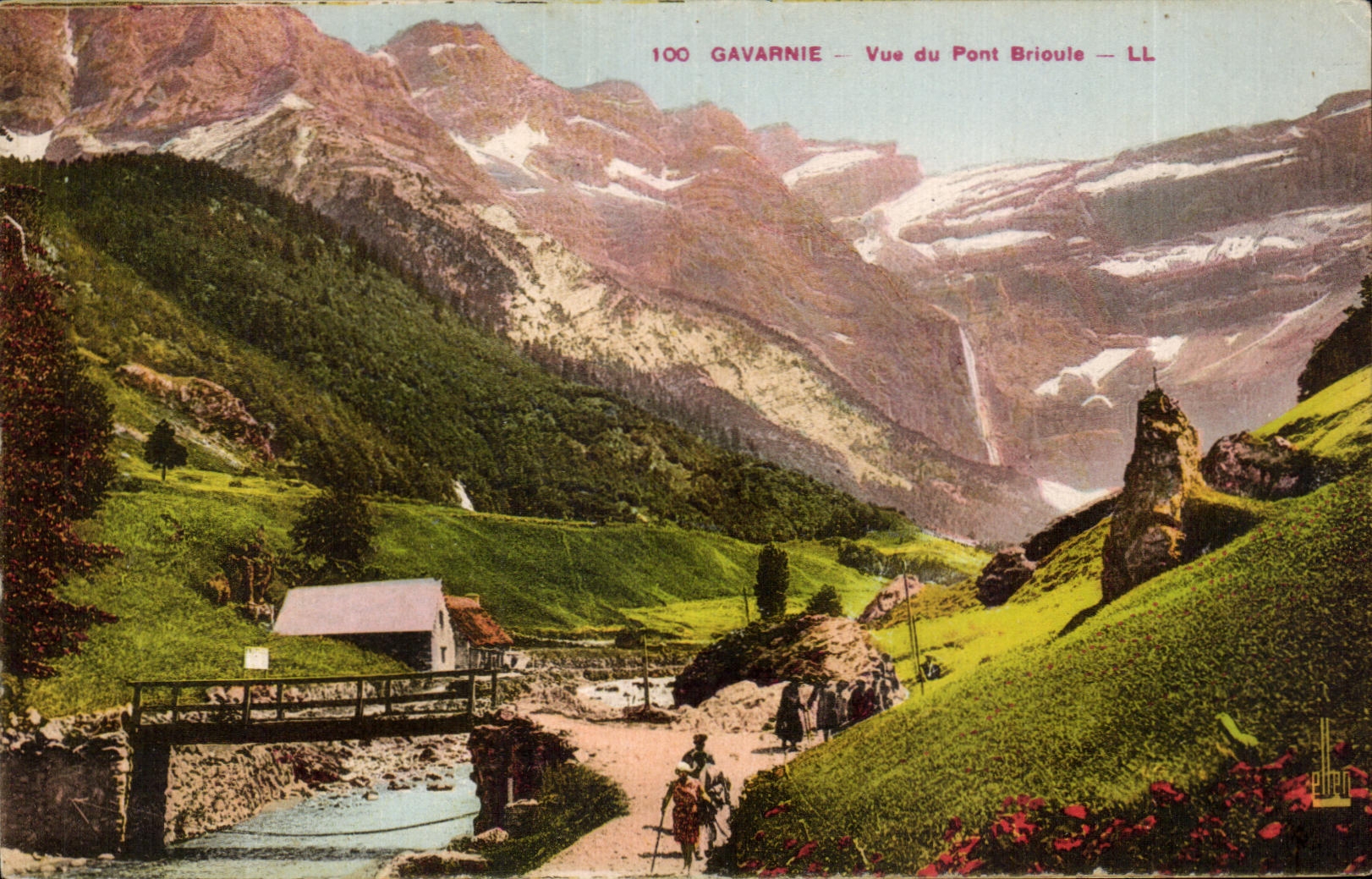 CPA Gavarnie Vue du Pont Brioule