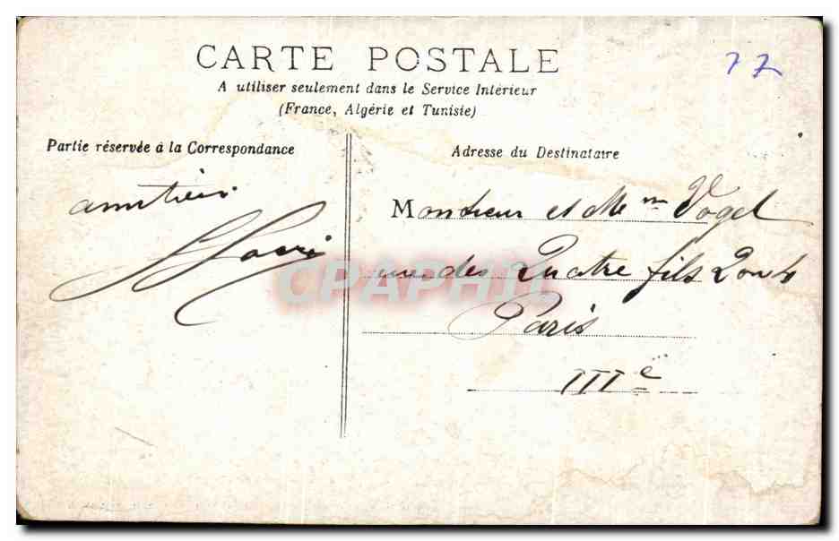 Ferêt de Fontainebleau — Kapelle Notre-Dame de Bon Secours — Verlag L.D. Fontainebleau — Rückseite