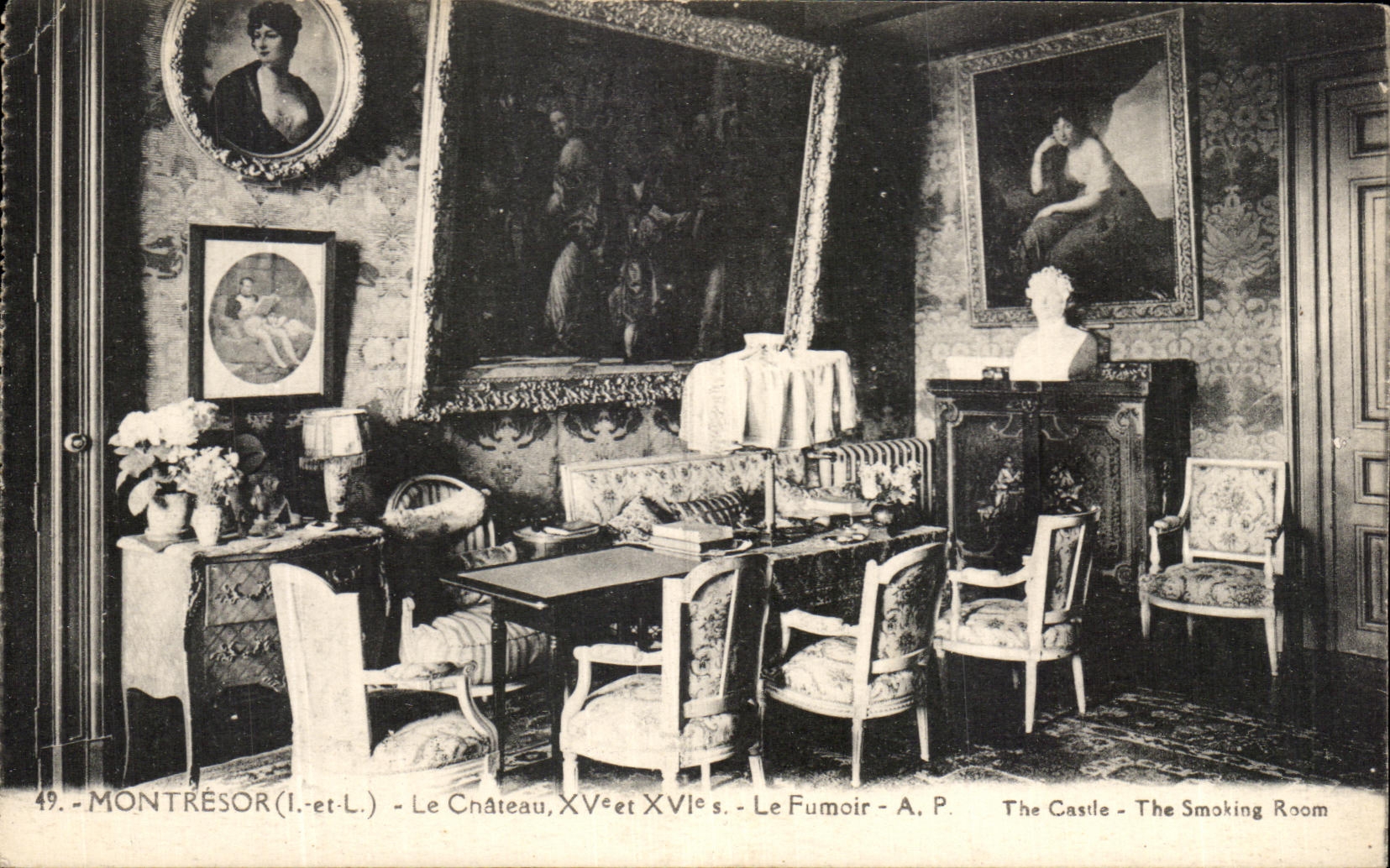 CPA Montresor Le Chateau Le Fumoir