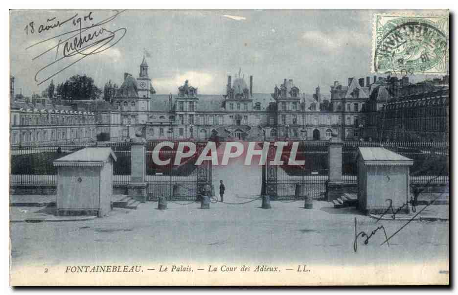 CPA Fontainebleau Le Palais La Cour des Adieux