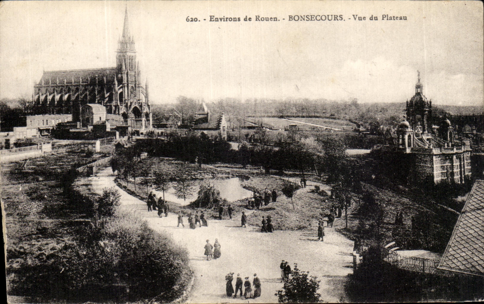 CPA Bonsecours Vue de Plateau Environs de Rouen 