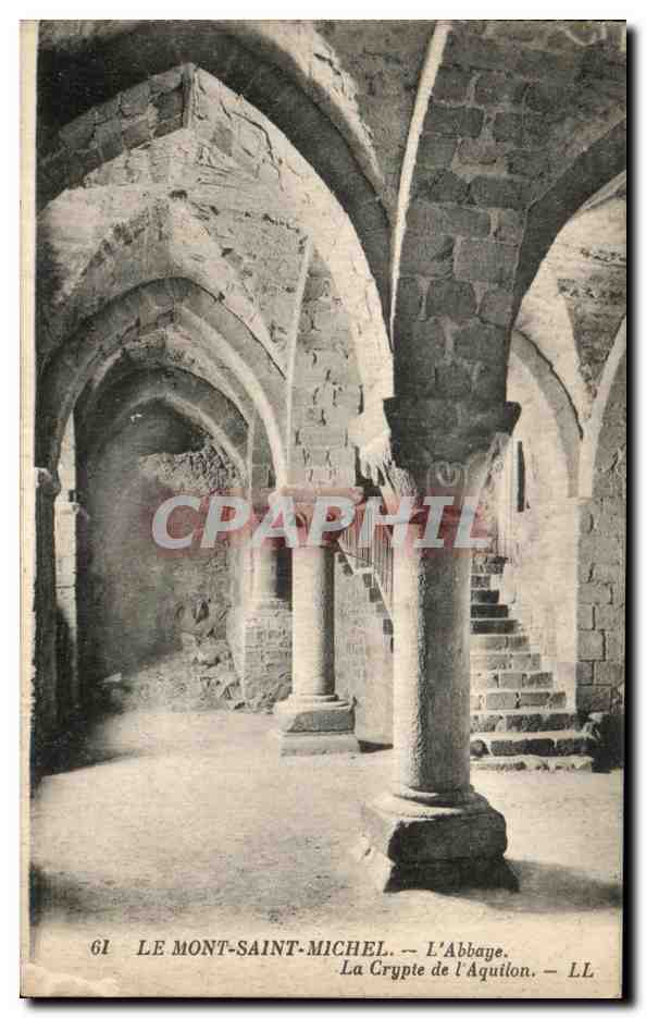 Le Mont-Saint-Michel — L'Abbaye. La Crypte de l'Aquilon — LL