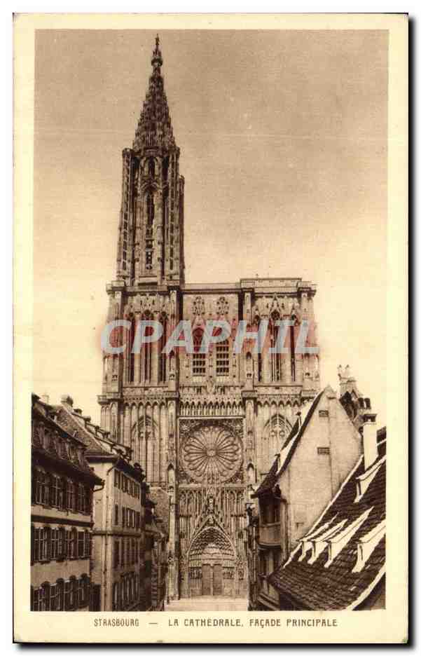 CPA Strasbourg La Cathedrale Facade Principale