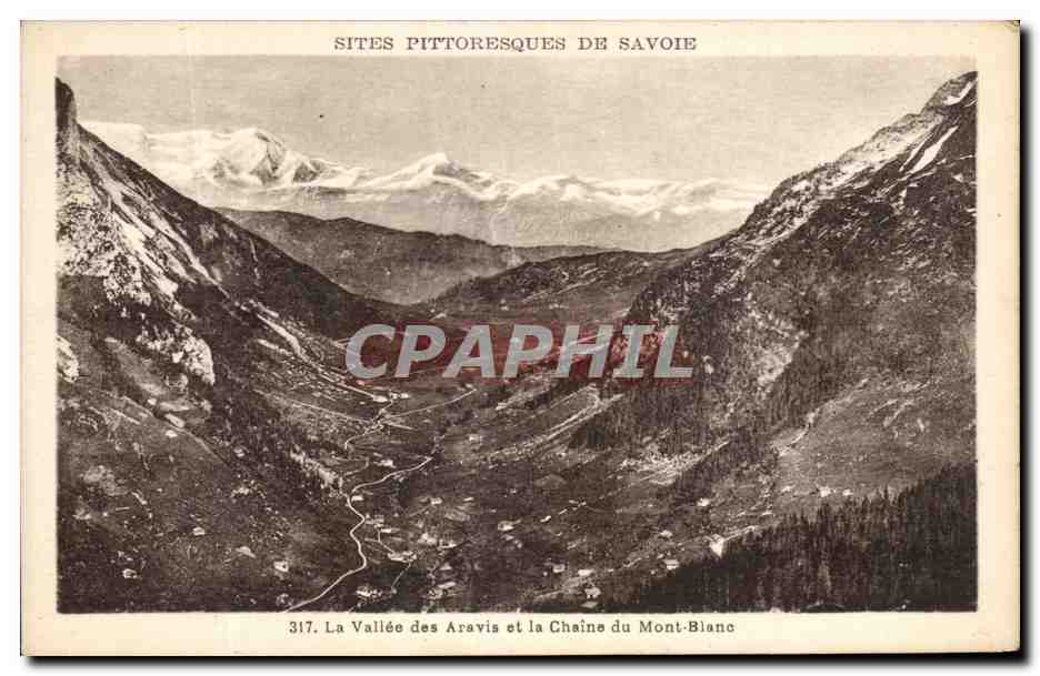 CPA Sites Pittoresques De Savoie La Vallee des Aravis et la Chaine du Mont Blanc 