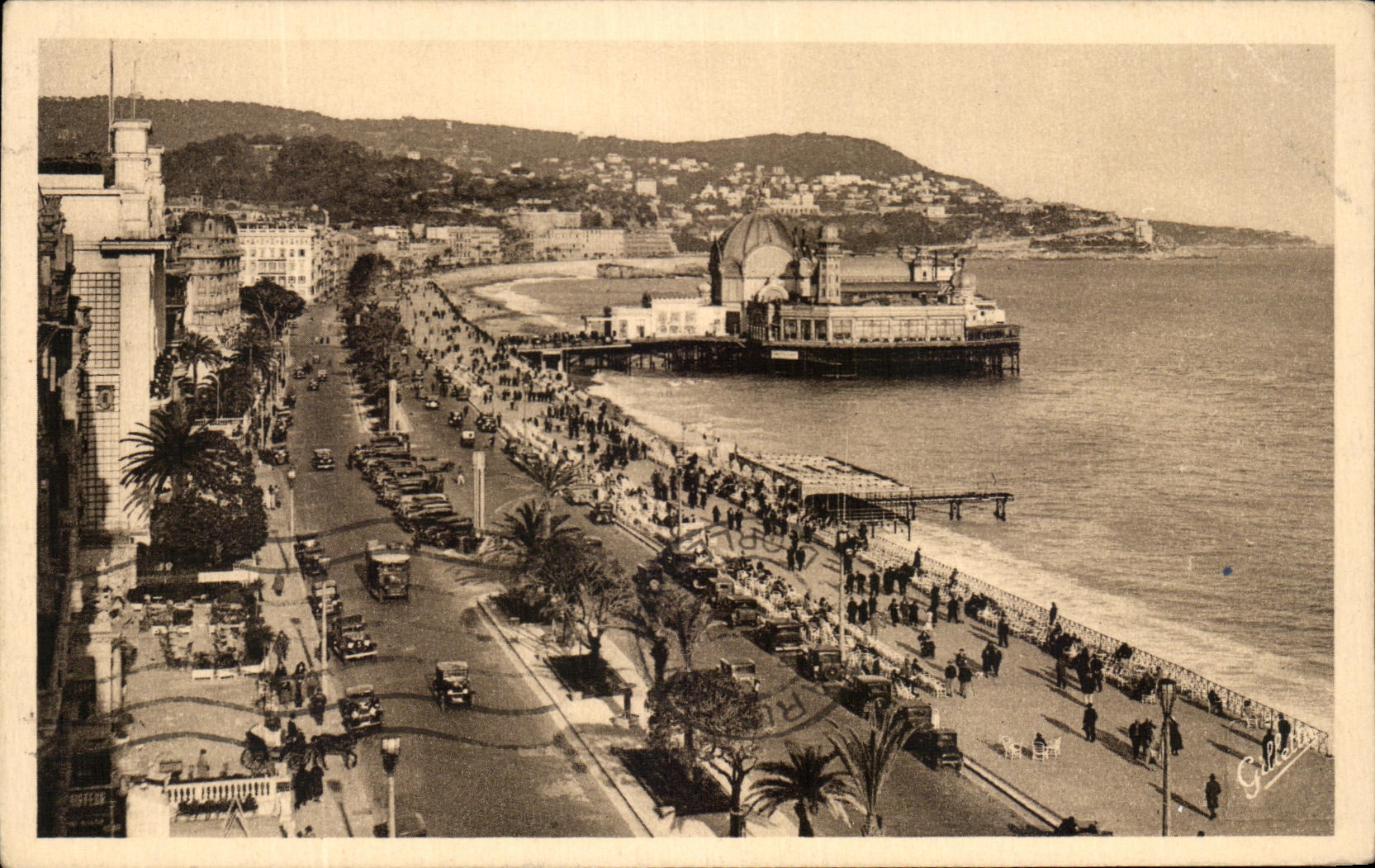 CPA Cote d'Azur Artistique Nice Vue sur la Promenade