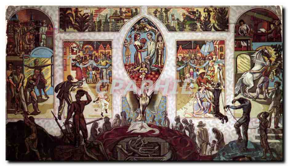 CPA United Nations Nations Unies New York The Mural In The Security Council Chamber At United