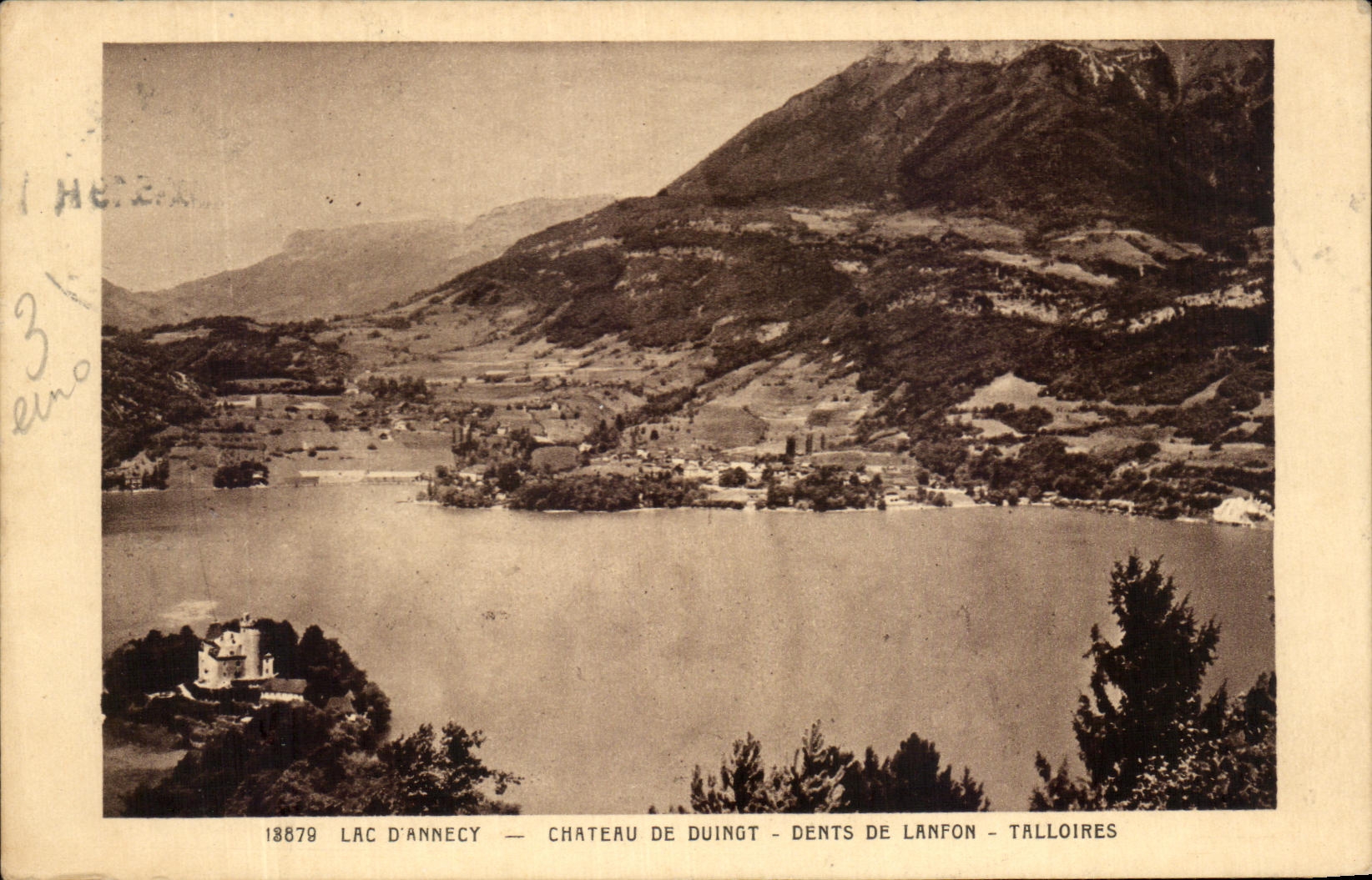 Lac d'Annecy — Château de Duingt — Dents de Lanfon — Talloires — Édition Verney, Annecy