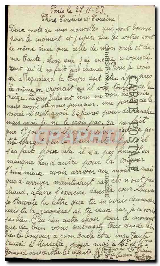 CPA Paris Opera — Verso