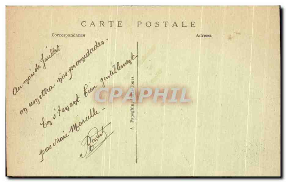 CPA Paris La Rue De Rivoli Et Le Jardin Des Tuileries Pris Vers l'Are De — Verso