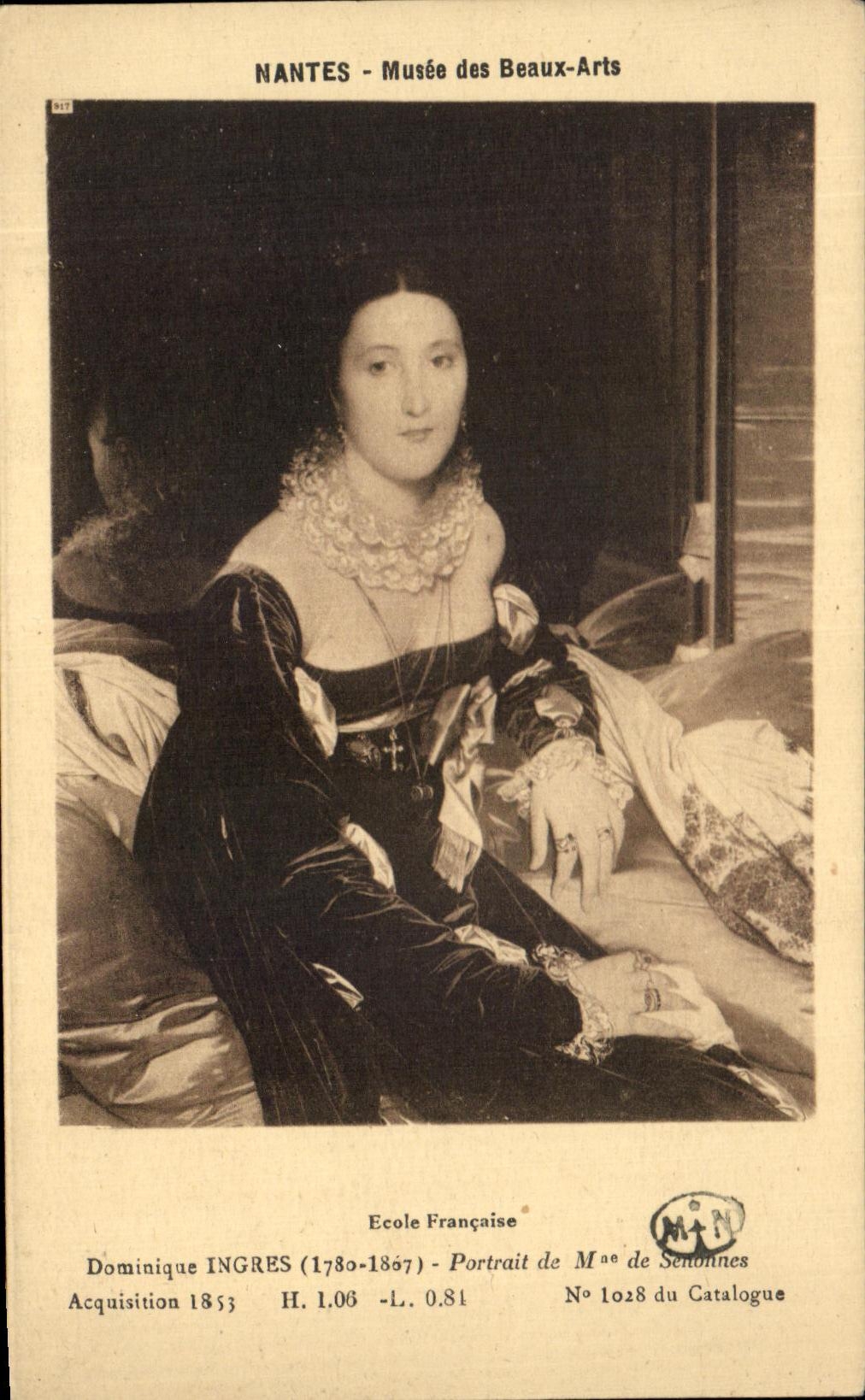 CPA Nantes Musee Des Beaux Arts Ingres Portrait de Mme de Senonns 