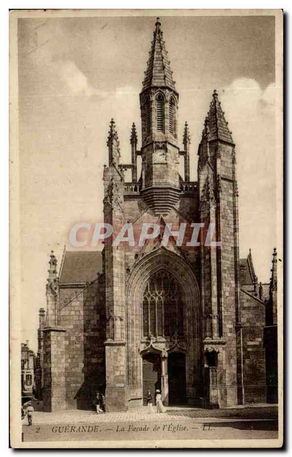 CPA Guerande La Facade De l'Eglise