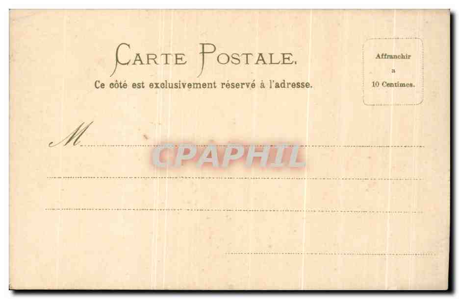 CPA Fantaisie Moulin a roues Cygne  — Verso