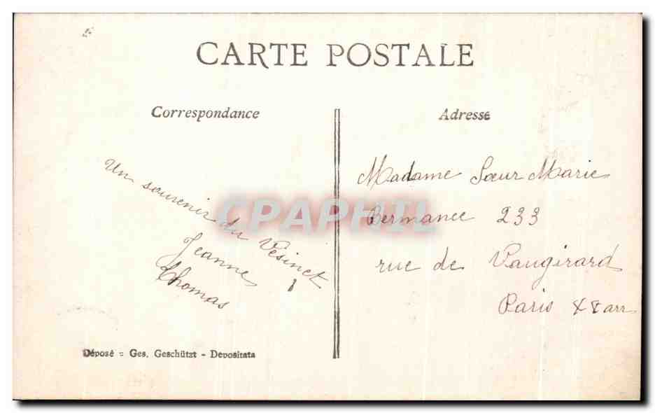 CPA Fantaisie Enfants — Rückseite