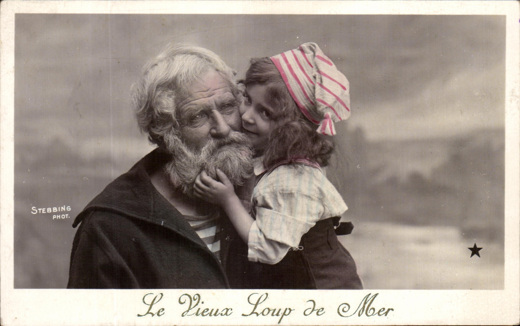 CPA Fantaisie Enfant et grand pere le vieux loup de mer marin 