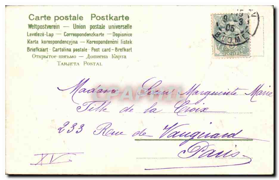 CPA Fantaisie Enfants Anges  — Verso