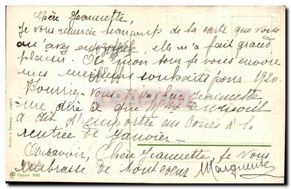 CPA Fantaisie Fleurs roses — Verso