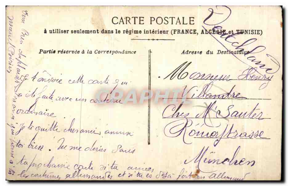 CPA Fantaisie Fleurs Marcel — Verso