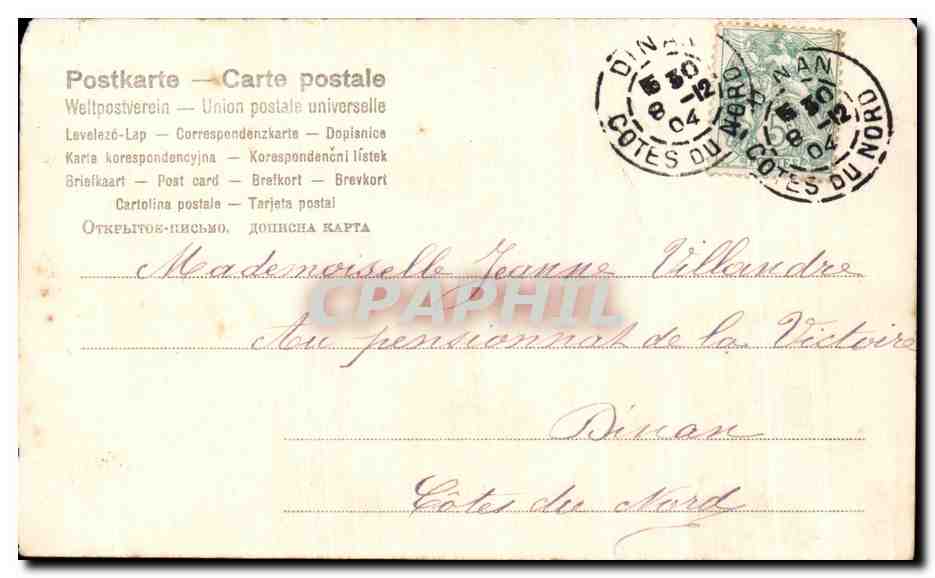 CPA Fantaisie Enfants amoureux — Verso