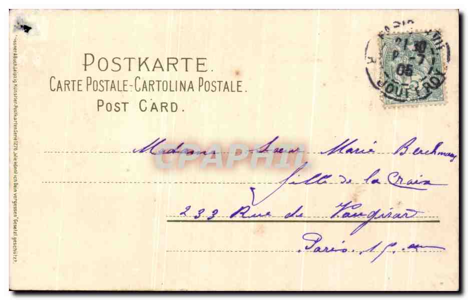 CPA Fantaisie Paysage Moutons  — Rückseite