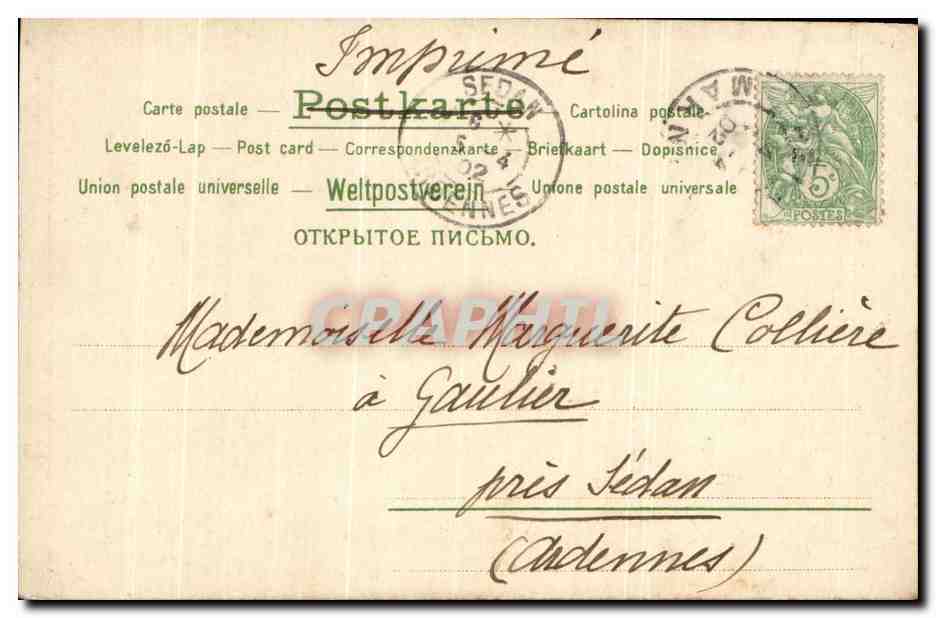 CPA Fantaisie Fleurs  — Rückseite