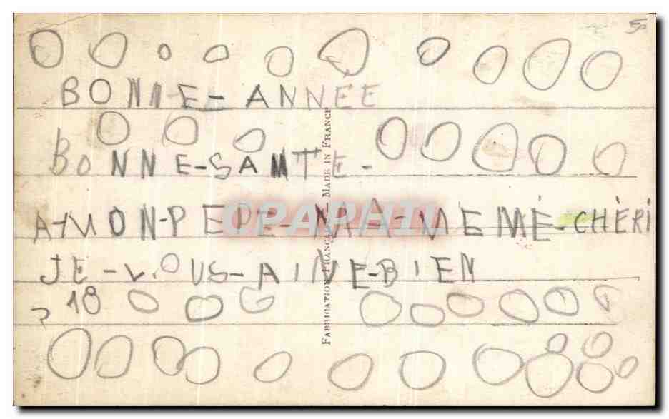 CPA Fantaisie Enfant et chien  — Rückseite