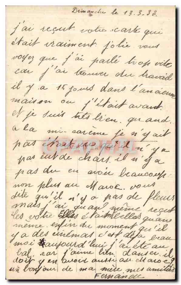 CPA Fantaisie Femme  — Verso