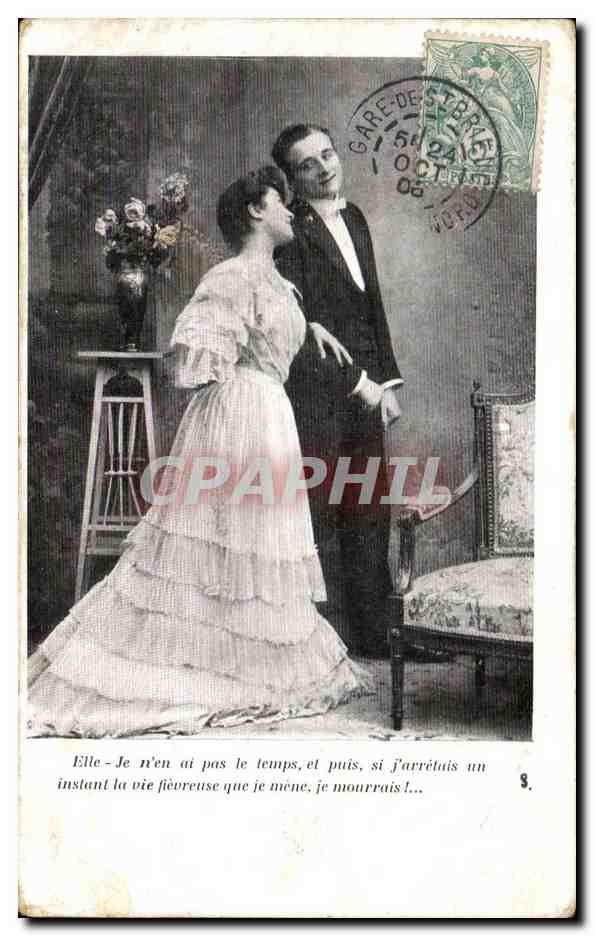 CPA Fantaisie Femme Couple 
