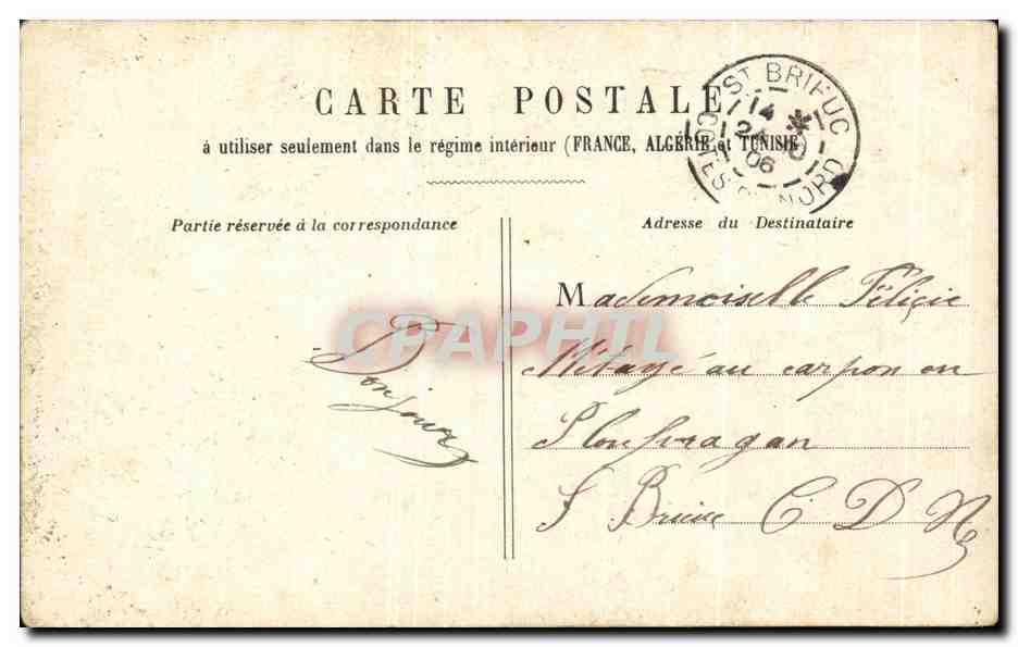 CPA Fantaisie Femme Couple  — Verso