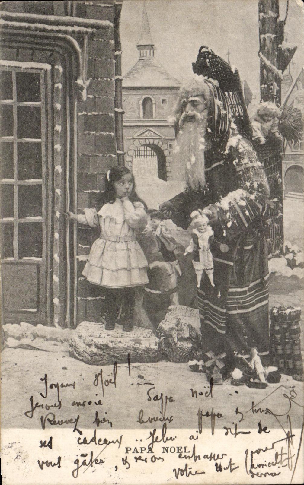 CPA Fantaisie Enfant Pere Noel 