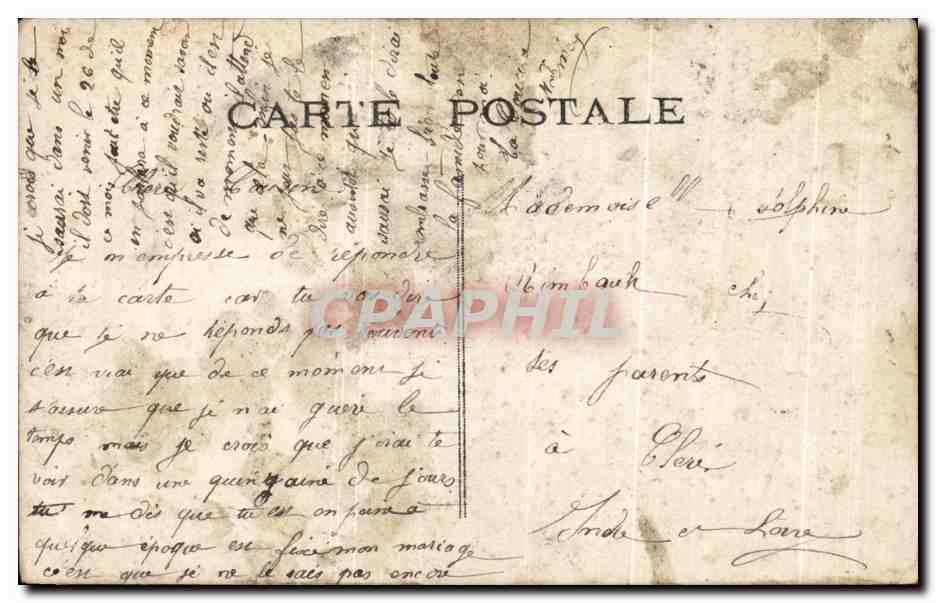 CPA Fantaisie Femme  — Verso
