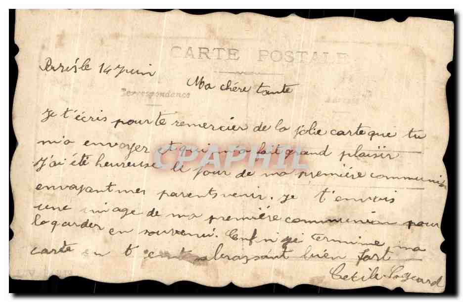 CPA Fantaisie Fleurs — Rückseite
