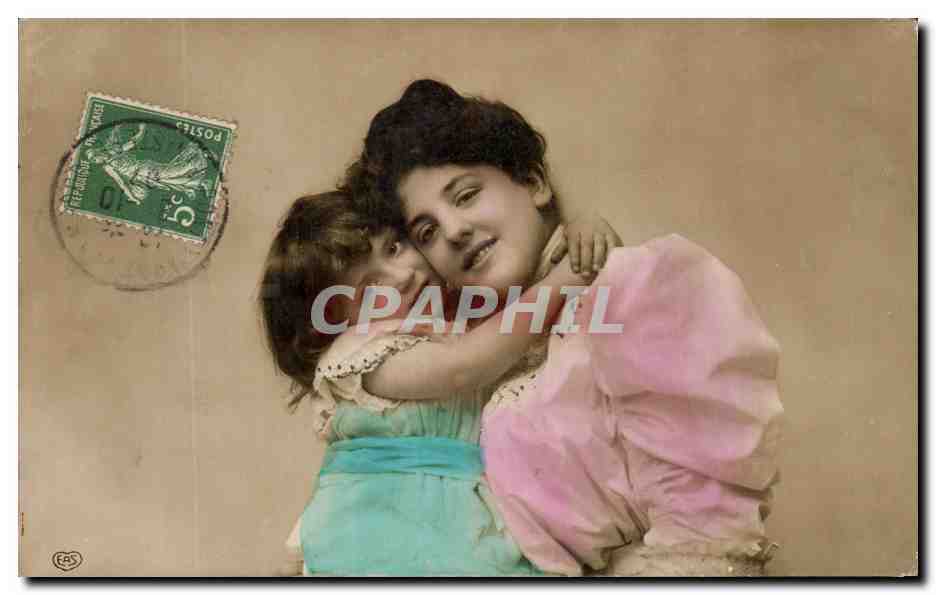 CPA Fantaisie Femme et enfant