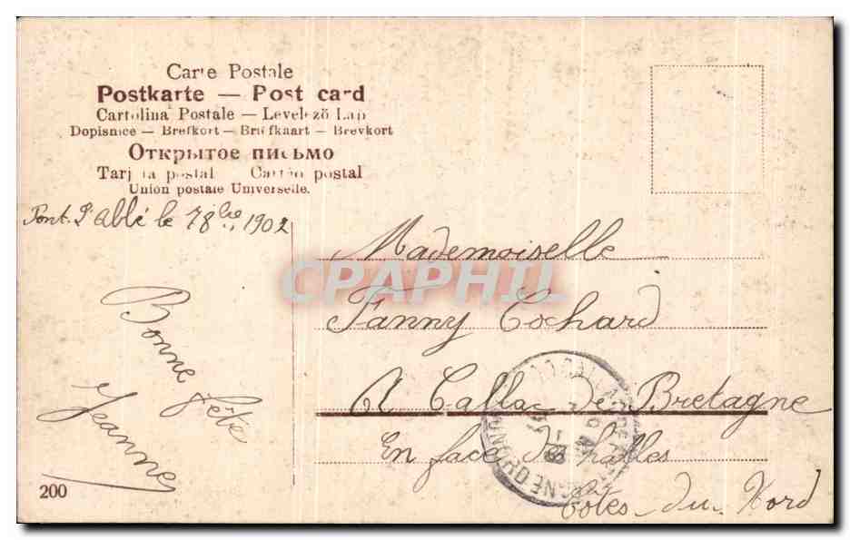 CPA Fantaisie Femme et enfant — Verso