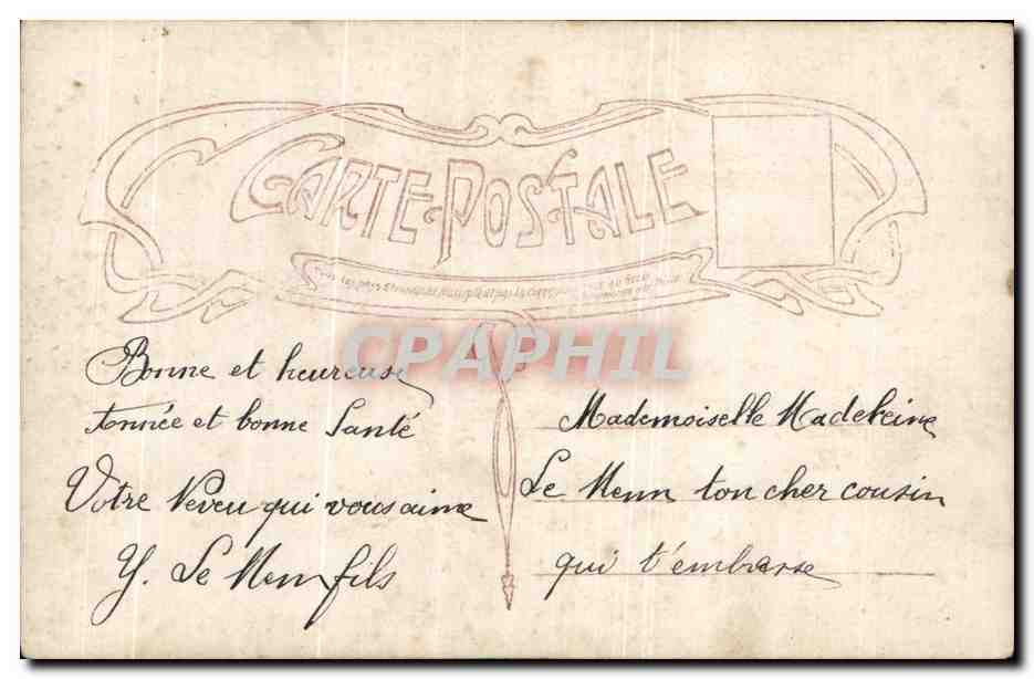 CPA Fantaisie Homme  — Rückseite
