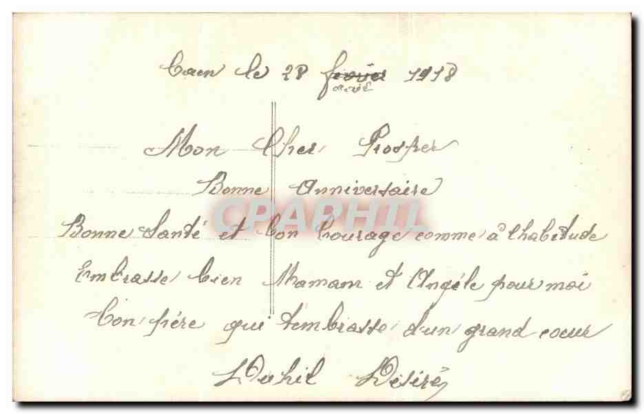 CPA Fantaisie Jeune homme  — Rückseite